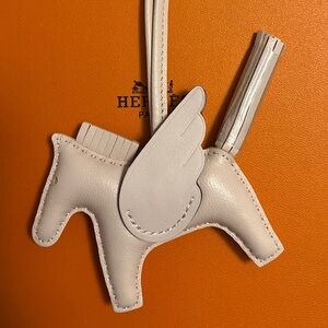 Lambskin Pink Pegasus Horse Bag Charm